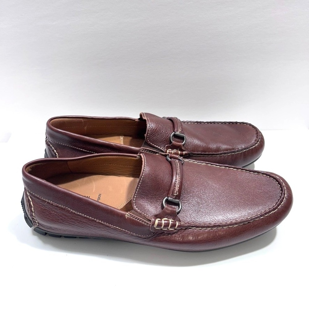 Johnston & Murphy‎ Buckle Drivers Mahogany Full Grain Men's Shoes Brown US 12M - Picture 3 of 9
